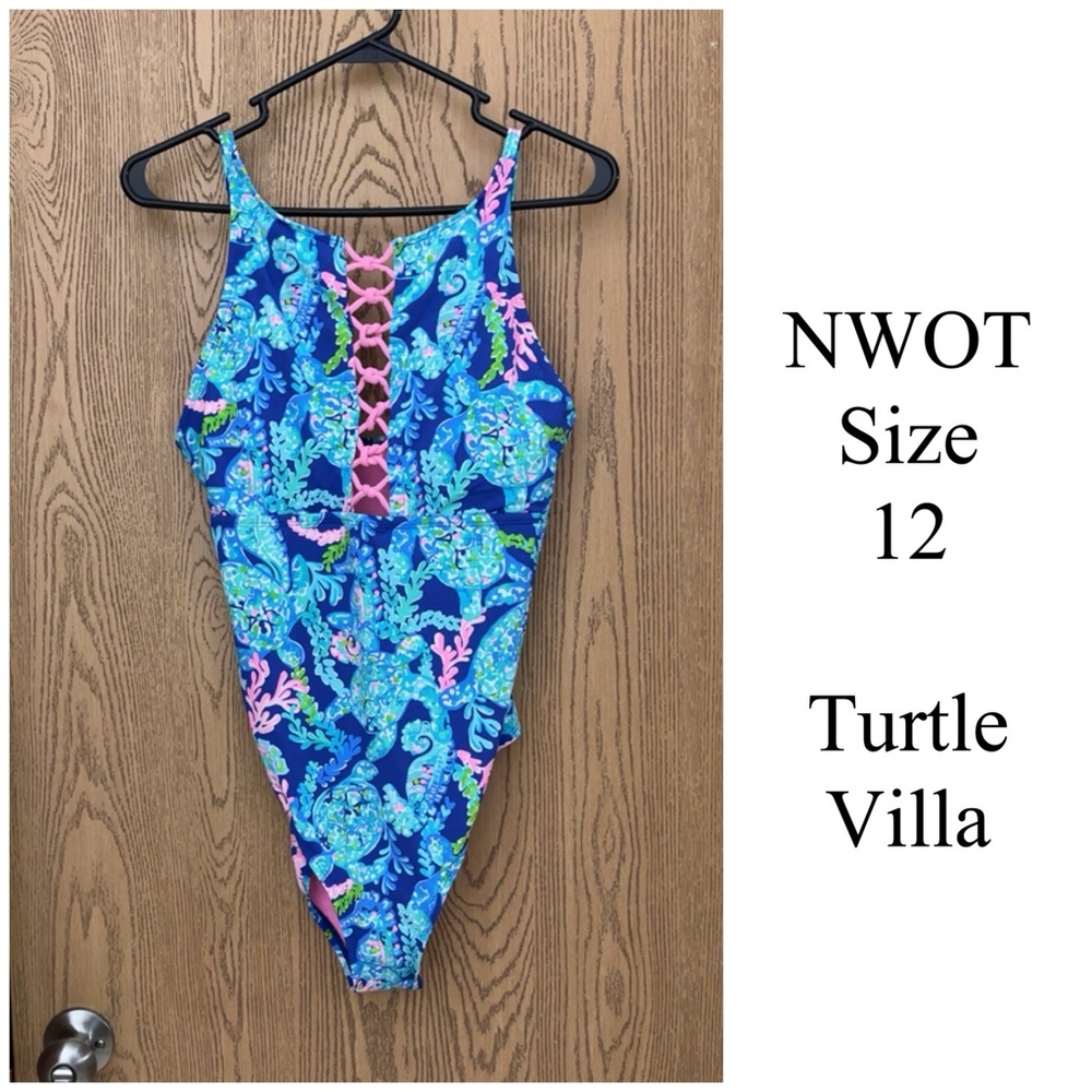 Lilly Pulitzer one piece turtle villa